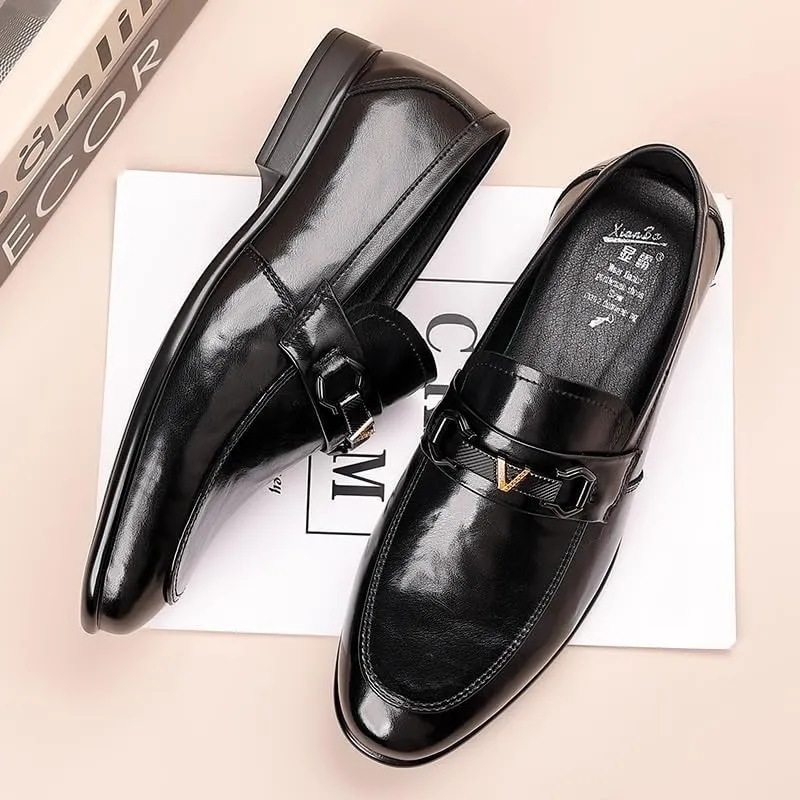 Men's Slip-On Penny Shoes Breathable Comfortable Casual Moccasin Loafers for Driving Walking Wedding Outdoor Indoor