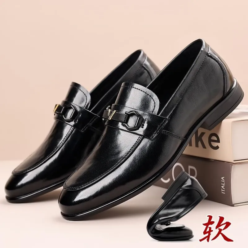 Men's Slip-On Penny Shoes Breathable Comfortable Casual Moccasin Loafers for Driving Walking Wedding Outdoor Indoor