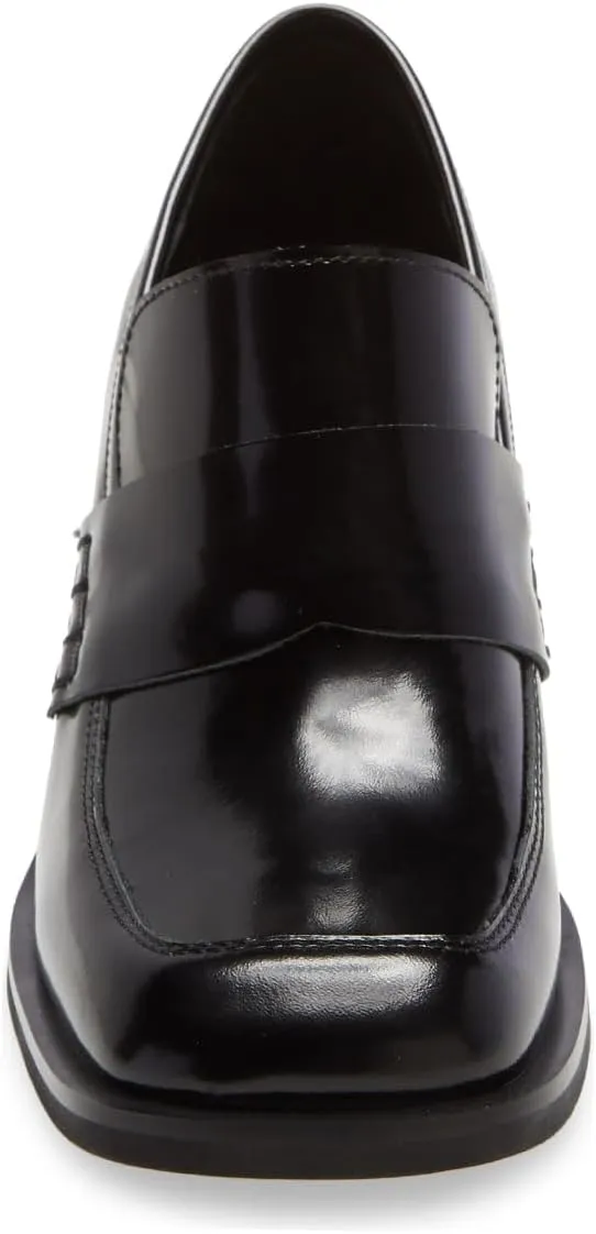 Milooey shoes Women's Platform Chunky Loafers Fashion Mid Heel Penny Loafers Slip On Square Toe Casual Business Work Shoes Size 4-16 Us