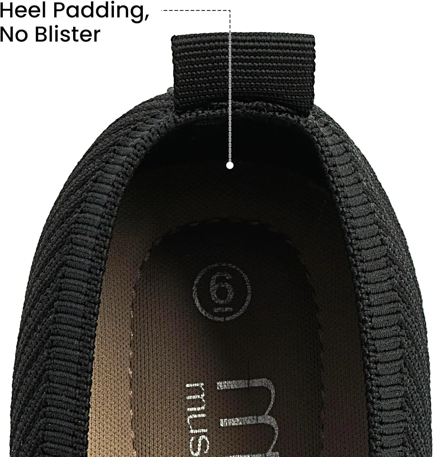 MUSSHOE Ballet Flats Shoes for Women Dressy, Comfortable Soft Knit Round Toe Women's Flat, Casual Work Office