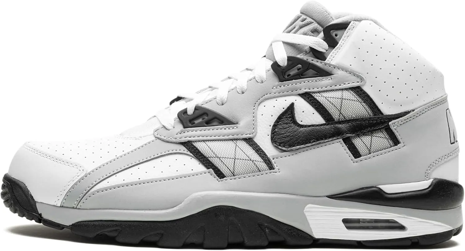 Nike Air Trainer SC High Men's Shoes (HJ9106-100, White/Light Smoke Grey/Black) Size 9.5