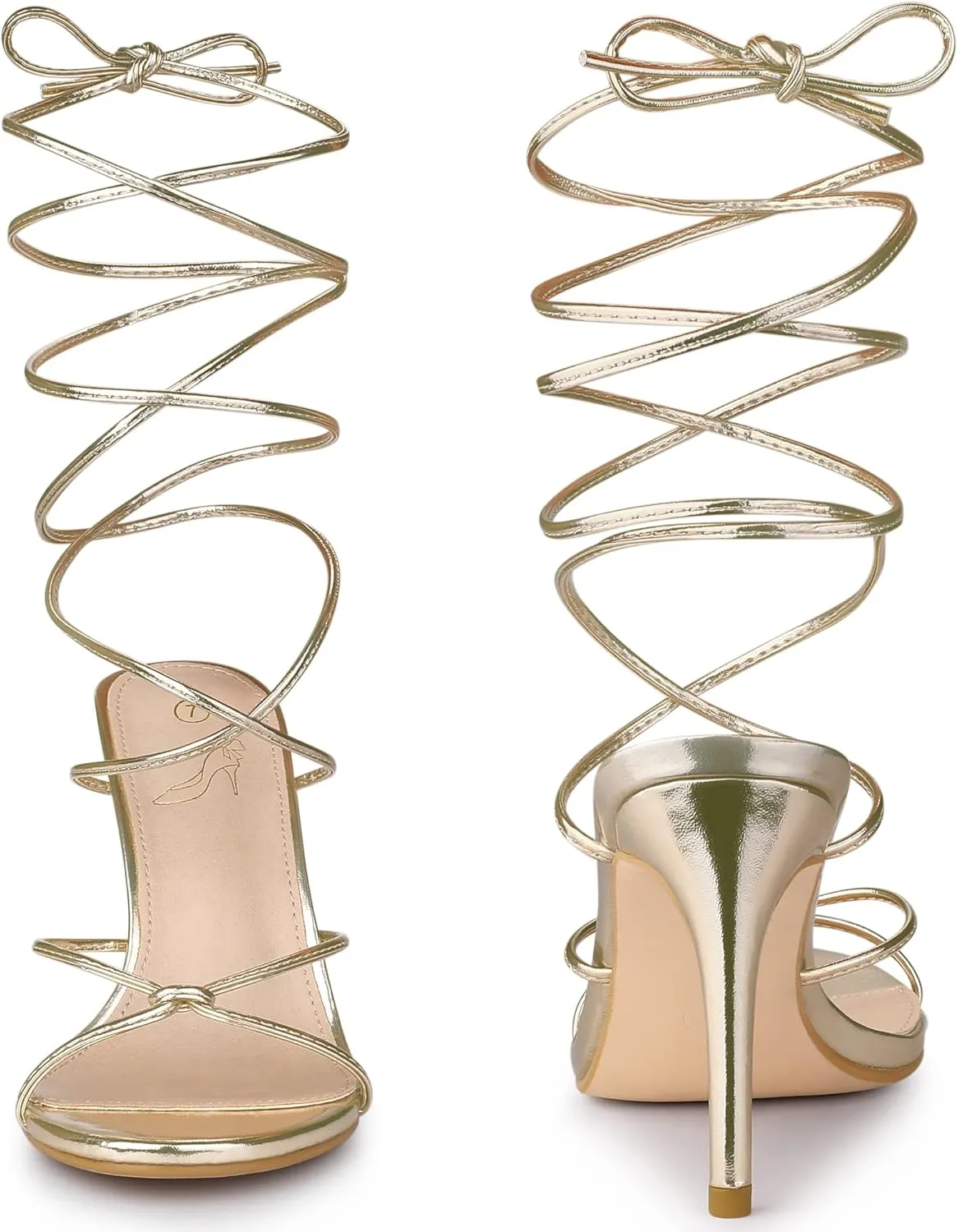 Perphy Lace Up Slingback Strappy Stiletto Heels Sandals for Women