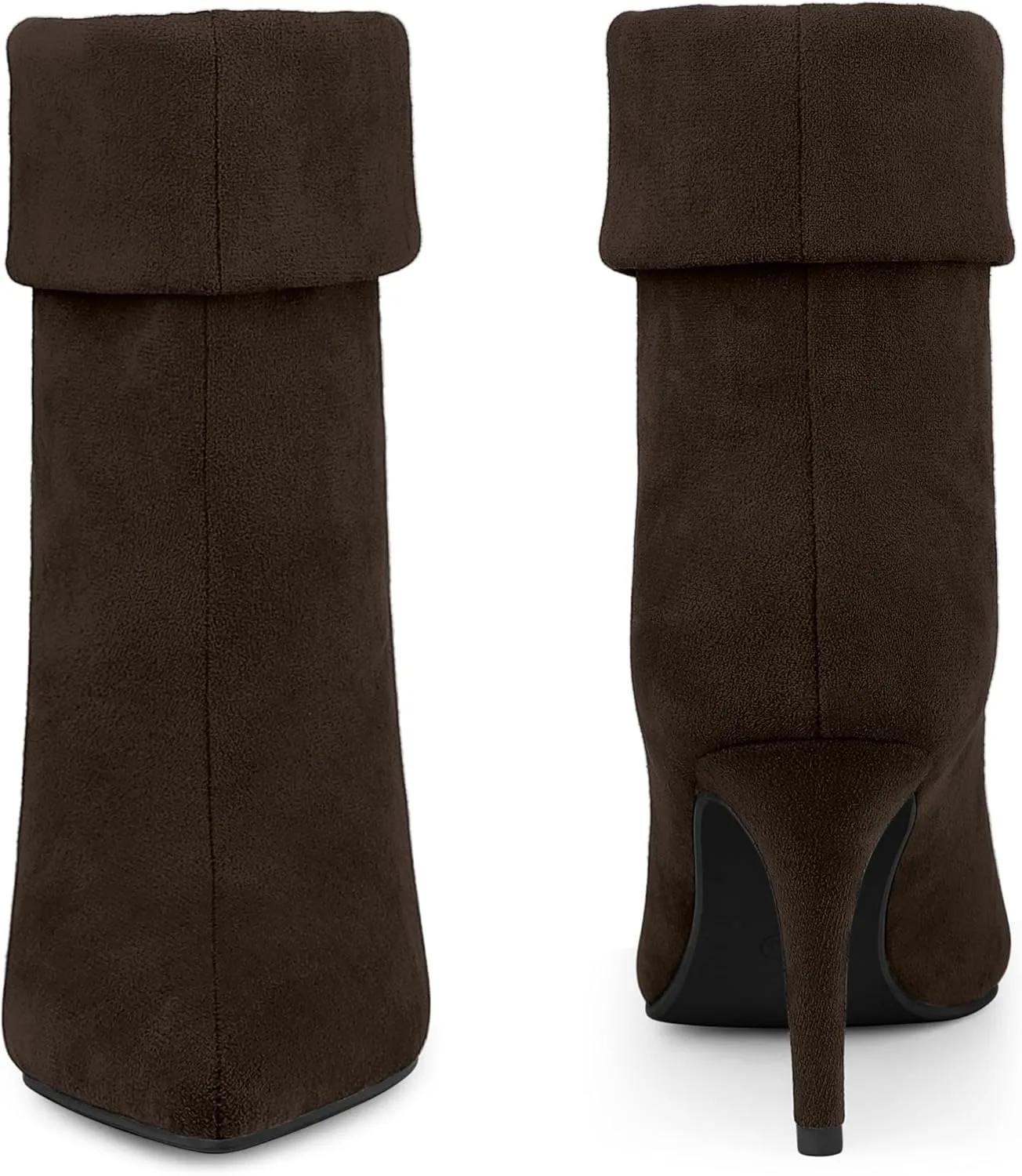 Perphy Sock Boots Pointed Toe Foldable Stiletto Heels Ankle Boots for Women