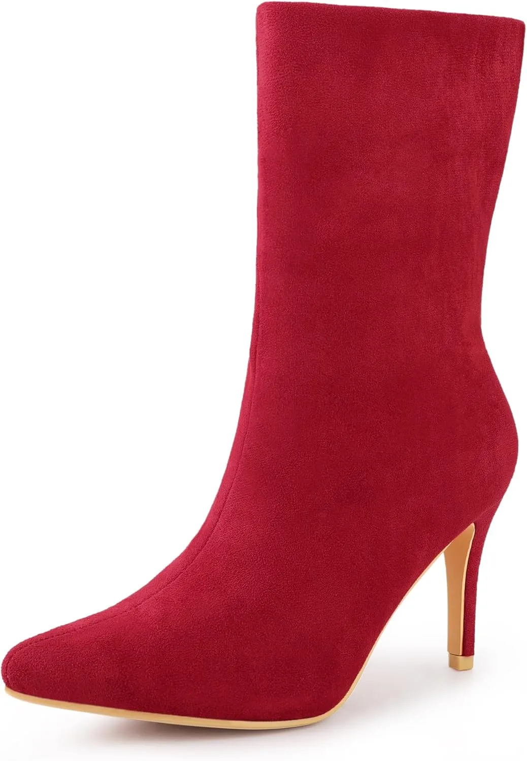 Perphy Sock Boots Pointed Toe Foldable Stiletto Heels Ankle Boots for Women