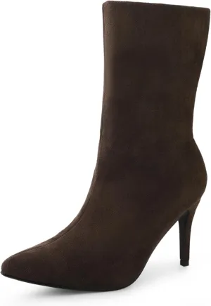 Perphy Sock Boots Pointed Toe Foldable Stiletto Heels Ankle Boots for Women
