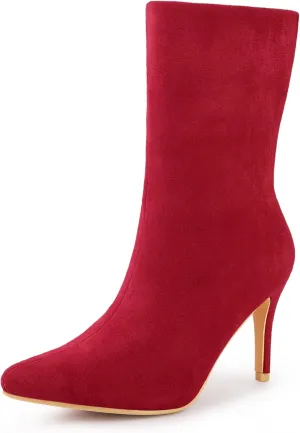 Perphy Sock Boots Pointed Toe Foldable Stiletto Heels Ankle Boots for Women
