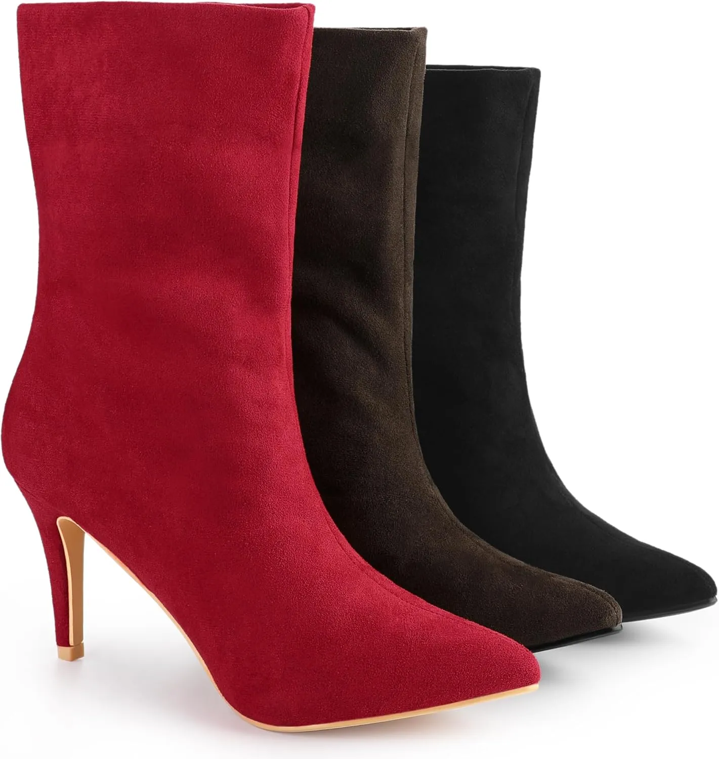 Perphy Sock Boots Pointed Toe Foldable Stiletto Heels Ankle Boots for Women