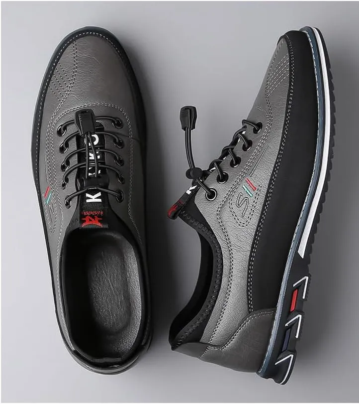 Plus Size Men's Casual Shoes, Microfiber Leather Upper, Breathable Soft-Soled Overshoes, Suitable for Outdoor Walking Driving