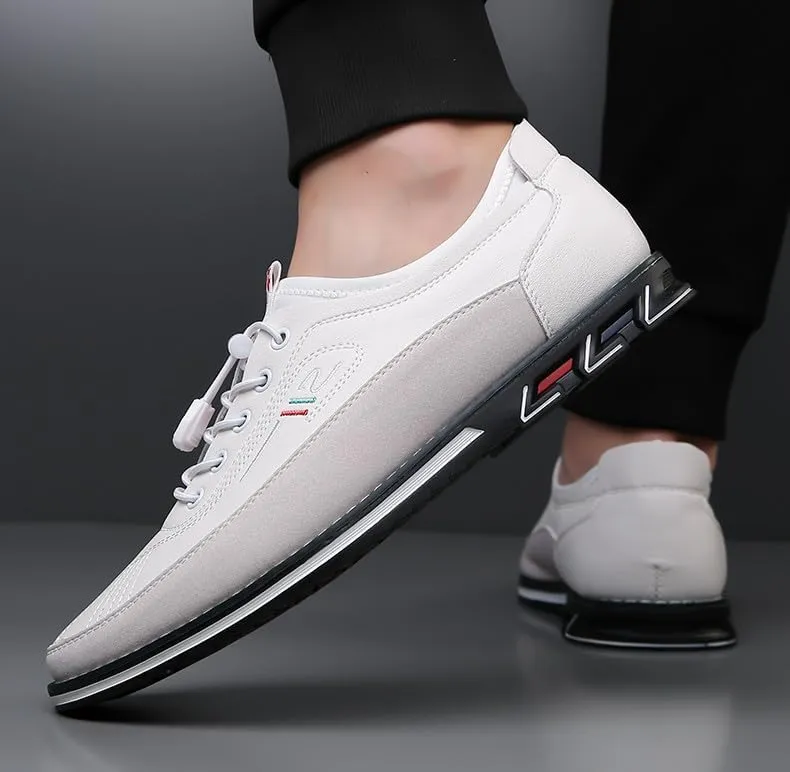 Plus Size Men's Casual Shoes, Microfiber Leather Upper, Breathable Soft-Soled Overshoes, Suitable for Outdoor Walking Driving