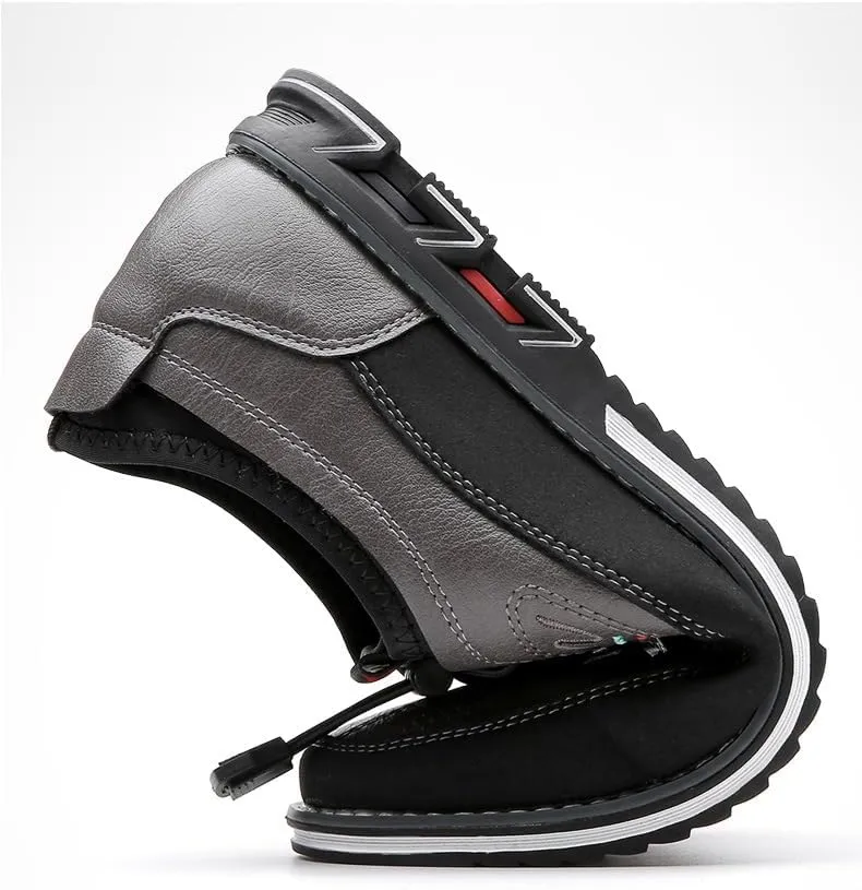 Plus Size Men's Casual Shoes, Microfiber Leather Upper, Breathable Soft-Soled Overshoes, Suitable for Outdoor Walking Driving