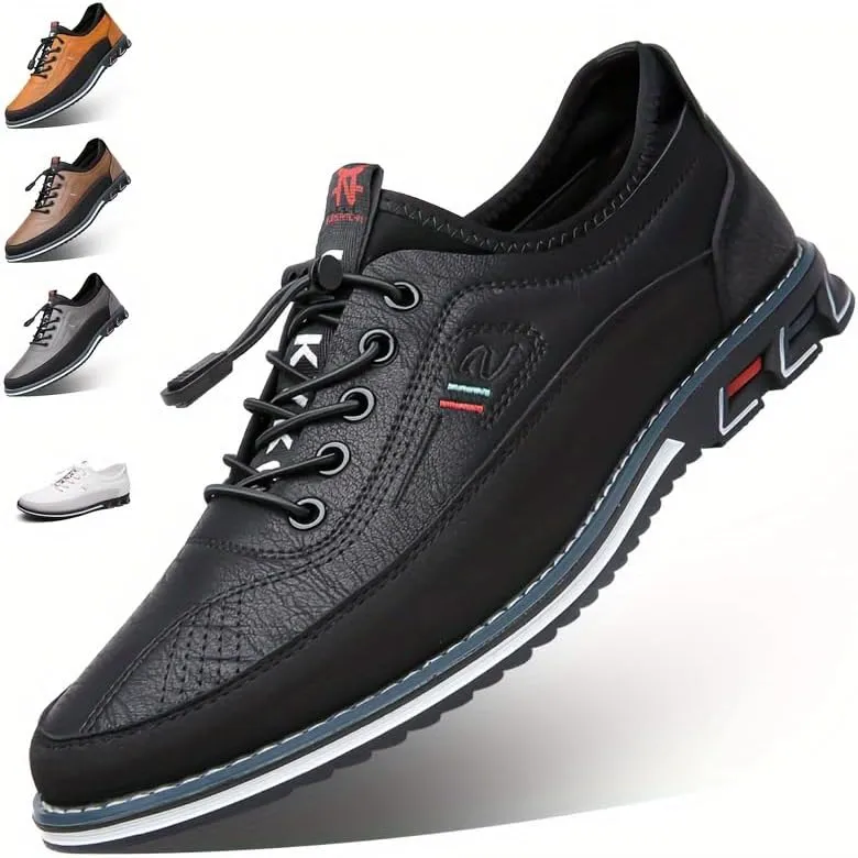 Plus Size Men's Casual Shoes, Microfiber Leather Upper, Breathable Soft-Soled Overshoes, Suitable for Outdoor Walking Driving