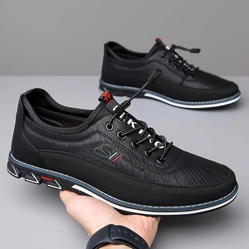 Plus Size Men's Casual Shoes, Microfiber Leather Upper, Breathable Soft-Soled Overshoes, Suitable for Outdoor Walking Driving