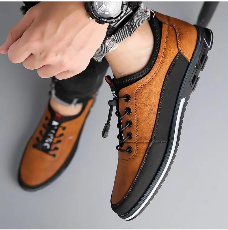 Plus Size Men's Casual Shoes, Microfiber Leather Upper, Breathable Soft-Soled Overshoes, Suitable for Outdoor Walking Driving
