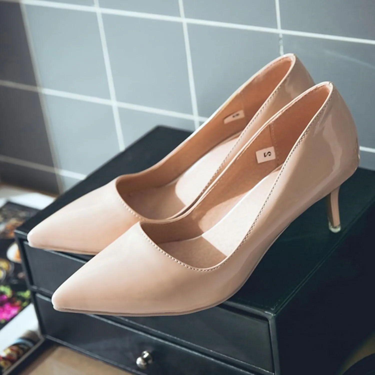 Pointed Toe Stiletto Heels Womens Wedding Office Formal Shoes