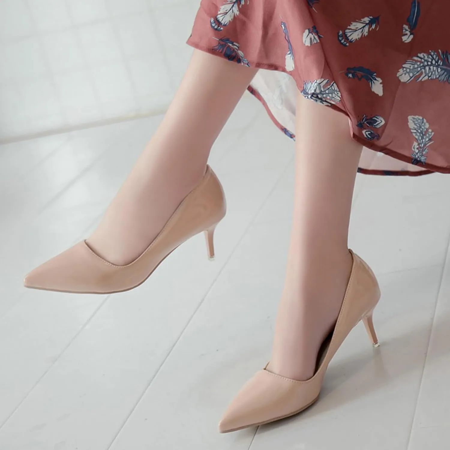 Pointed Toe Stiletto Heels Womens Wedding Office Formal Shoes