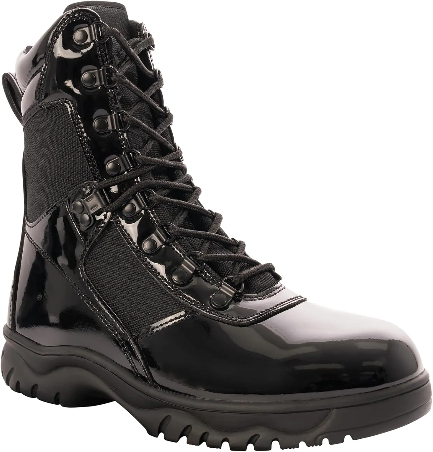 Rothco Forced Entry High-Gloss Tactical Boot with Side Zipper - 8 Inch