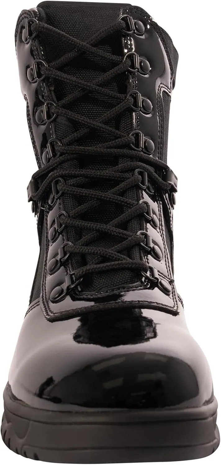 Rothco Forced Entry High-Gloss Tactical Boot with Side Zipper - 8 Inch