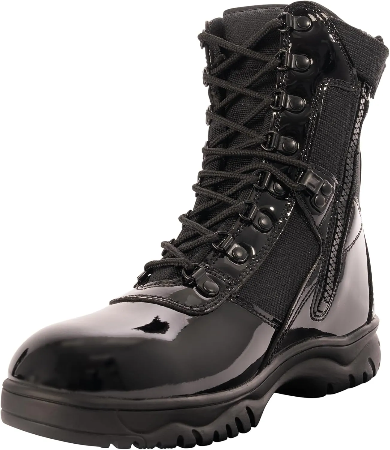 Rothco Forced Entry High-Gloss Tactical Boot with Side Zipper - 8 Inch