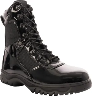Rothco Forced Entry High-Gloss Tactical Boot with Side Zipper - 8 Inch