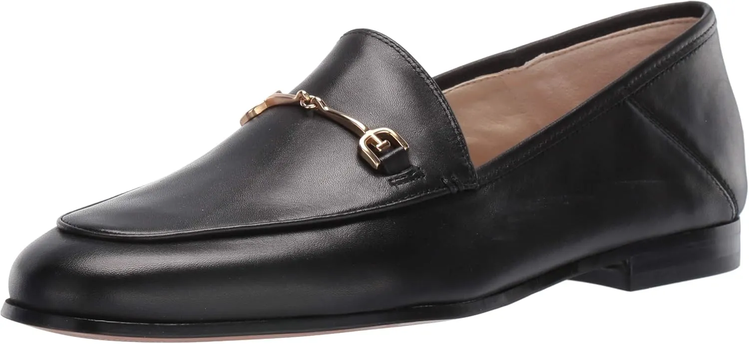 Sam Edelman Women's Loraine Loafer, Black Leather, 7 Wide