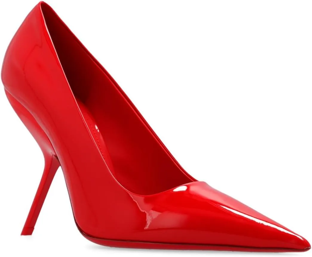 Women's Heels for Women Pointed Toe Stiletto Heels Slip On Pumps Patent Leather Red Black Silver Pumps Wedding Dress Office Shoes for Women