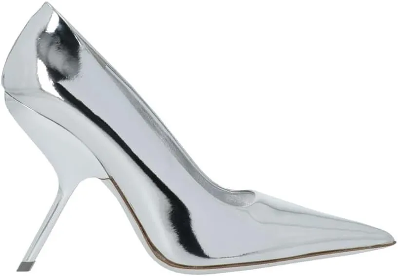 Women's Heels for Women Pointed Toe Stiletto Heels Slip On Pumps Patent Leather Red Black Silver Pumps Wedding Dress Office Shoes for Women