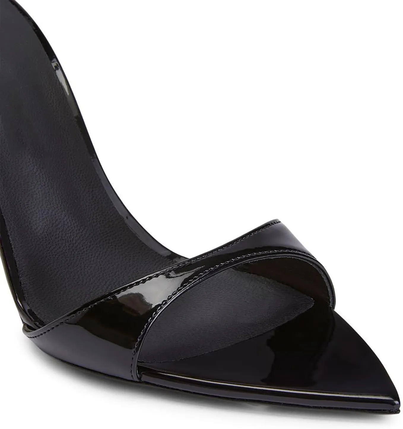 Women'S Leather Pointed Open Toe Stiletto Sandals Fashionable Slip-On High Heel Dress Mule Sandals Office Party Formal Slingback Pumps