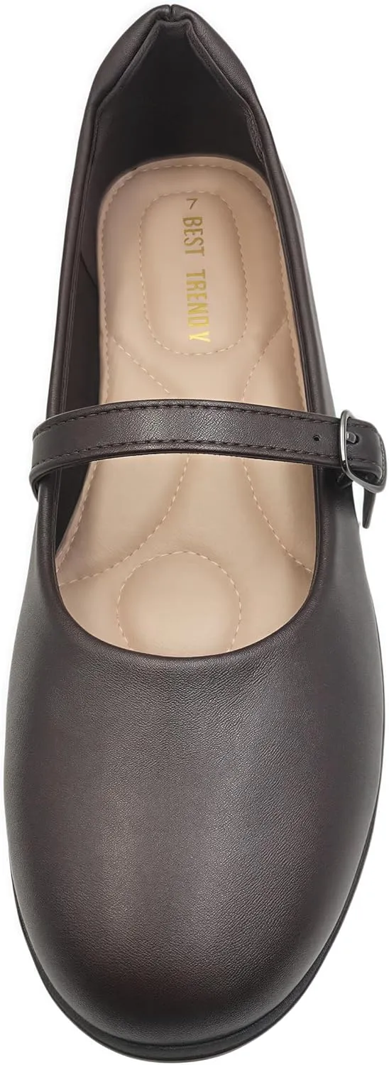 Women's Mary Jane Shoes - Classic Brown Oxford Style for Women Comfortable & Stylish Womens Mary Jane Shoes for Everyday WearWork & Student Shoe