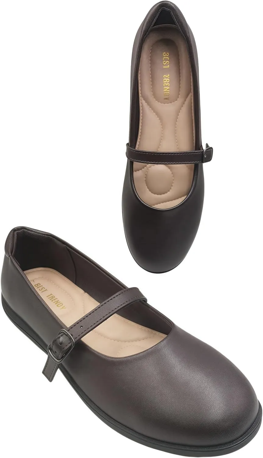 Women's Mary Jane Shoes - Classic Brown Oxford Style for Women Comfortable & Stylish Womens Mary Jane Shoes for Everyday WearWork & Student Shoe