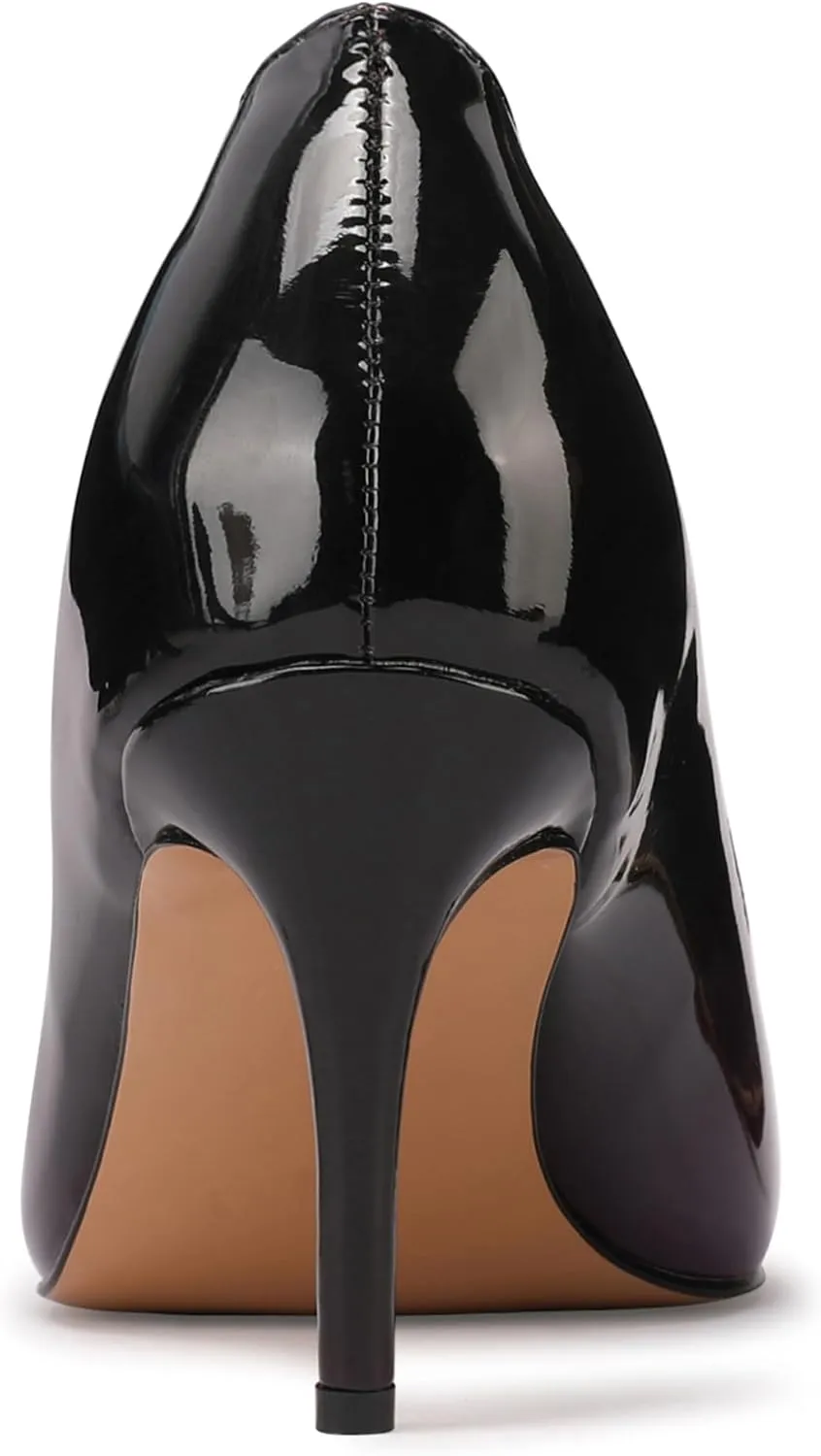 XINIUNIU Kitten Heels for Women Pumps Gradient Patent Leather 2.25 inches 6CM Formal Shoes Sexy Fashion Stiletto Dress Shoes Wedding Shoes Pointed Toe