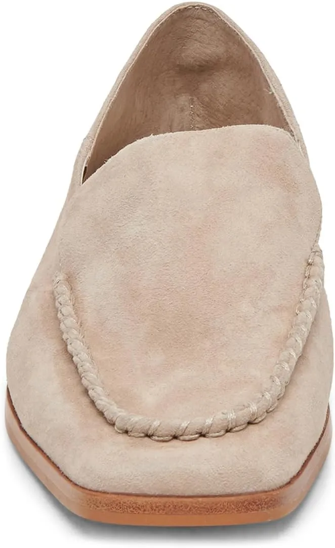 YDN Women Closed Square Toe Flat Loafers Slip On Pumps Chunky Low Heels Daily Office Bussiness Dressy Casual Shoes Size 4-16 US