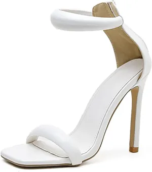 YIBLBOX Womens Sandals Square Open Toe Strappy High Heels Ankle Strap Stilettos Heels Sexy Party Wedding Evening Summer Pump Shoes