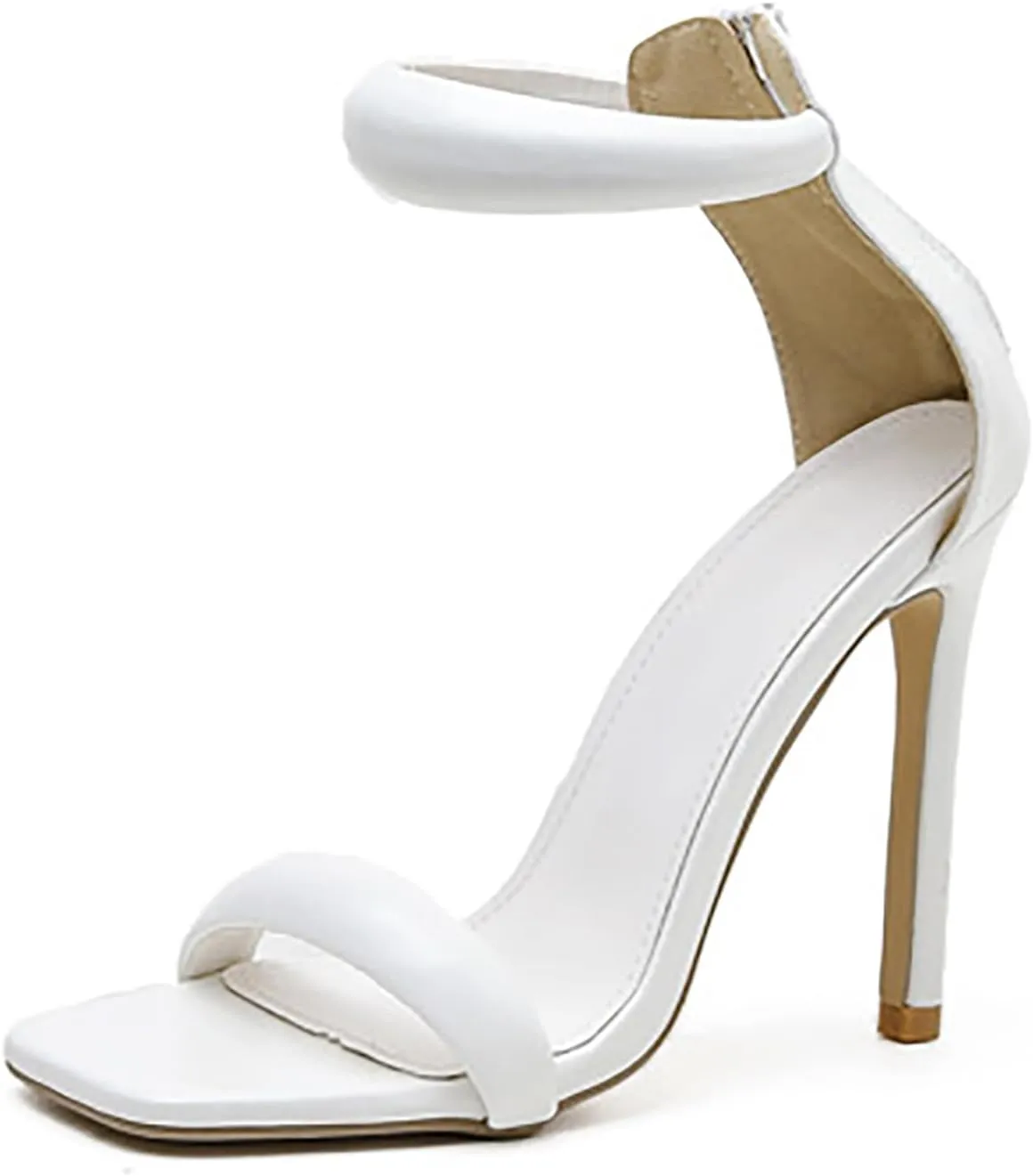 YIBLBOX Womens Sandals Square Open Toe Strappy High Heels Ankle Strap Stilettos Heels Sexy Party Wedding Evening Summer Pump Shoes